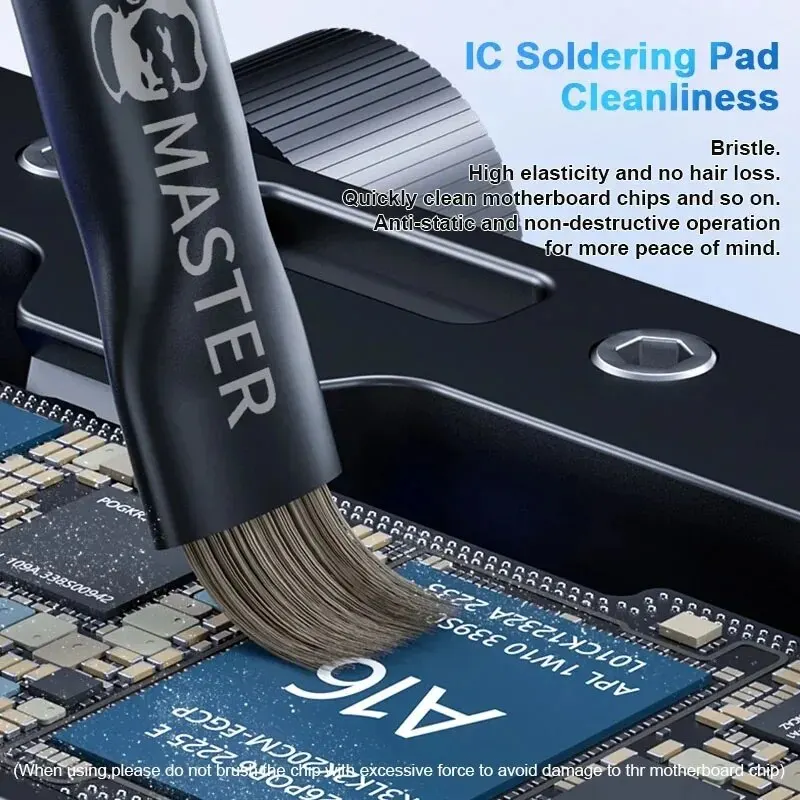 MECHANIC Motherboard Repair Steel Brush IC Pad Cleaner Glue Removal Tool for Phone PCB CPU Chip BGA Soldering Repair