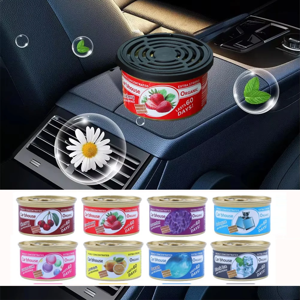 Car Air Fresheners Odor Eliminator Essential Long-Lasting Fragrance Lemon Cherry Ocean Strawberry Cologne Aromatherapy