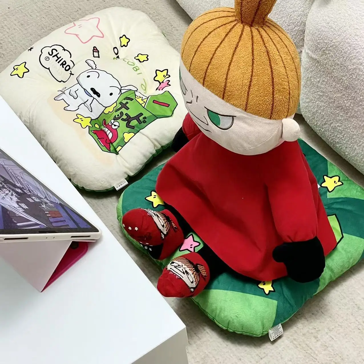 Anime Peripheral Crayon Shin-Chan Dinosaur Academy Style Office Dormitory Pillow Cushion Chair Soft Cushion Kids Birthday Gifts