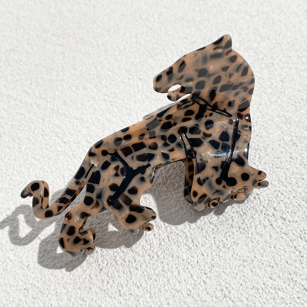 AENSOA Nischendesign Leopardenmuster Tiger Grab Cartoon Haarnadel Frauen Persönlichkeit Wildtier Essigsäure Clip Hinterkopf Hai Clip – Detail 17