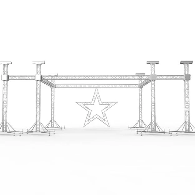 【Direct Factory Sale】6061-T6 Aluminum Alloy Custom Five Point Star Aluminum Truss Combined Square Box Truss Portal Arch Frame He