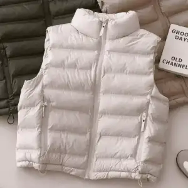 Style coréen Sparerib femmes 2025 nouveau mince coupe ajustée court épaissi sport manteau gilet gilet à la mode coton manteau
