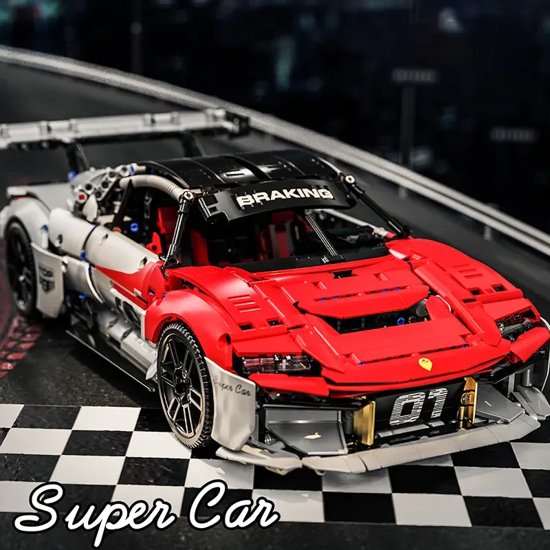 2459PCS IN STOCK 1:10 Technical Vehicle Speed Super Sport Car Model MOC Building Blocks Toys For Boys Children Gifts DIY Puzzle