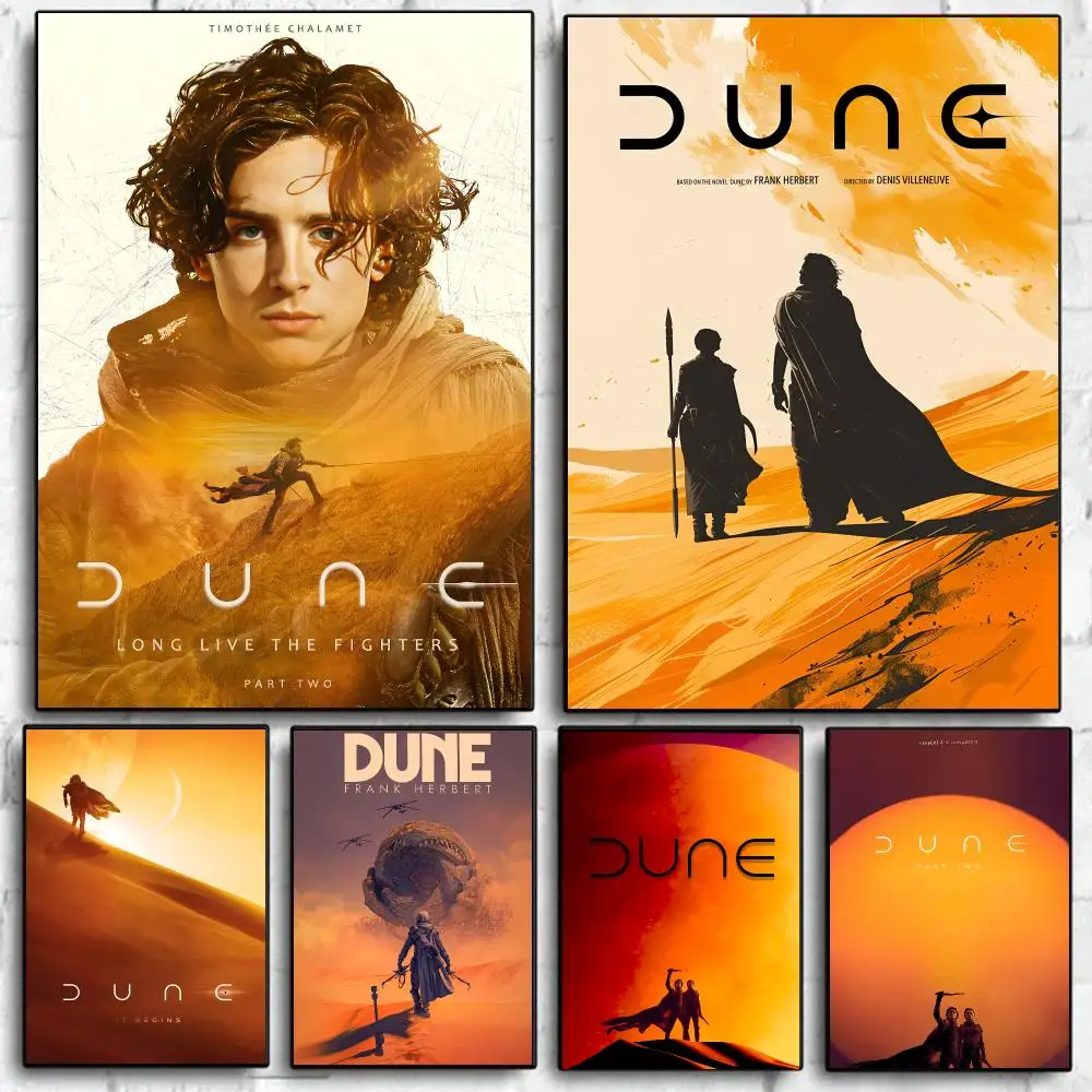 Vintage Movie D-Dune Poster Self Adhesive Wall Art Decor for Bedroom Living Room Office Home Decor Gift