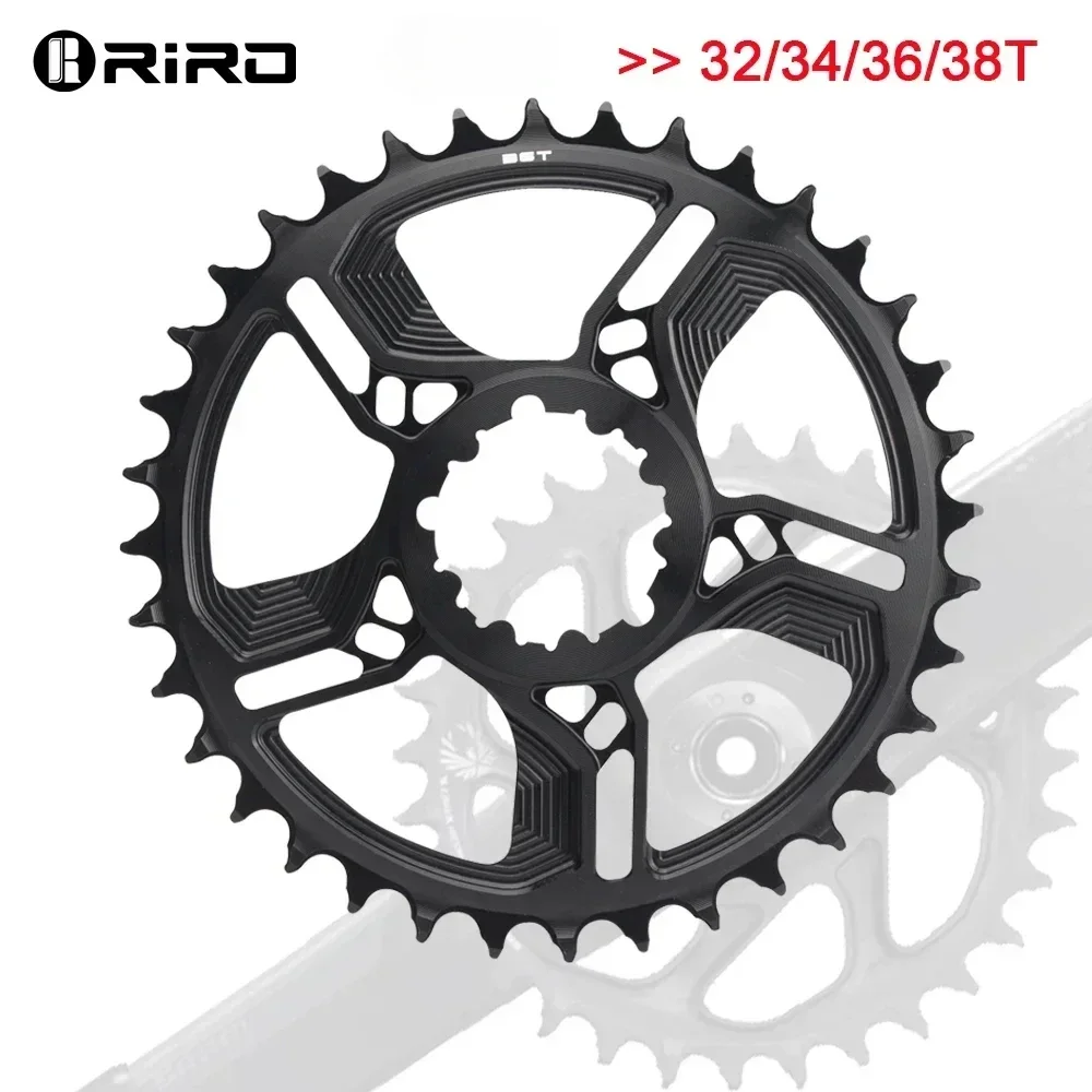 

RIRO Bicycle Ultralight Hollow 32/34/36/38T 3 nails Wide Narrow Teeth Chainwheel 9/10/11/12S for NX XX Crankset Single Disc