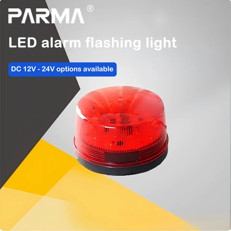 Alarm flashing light, DC 9-12V, frequency flasher, engineering warning light, household alarm light without sound