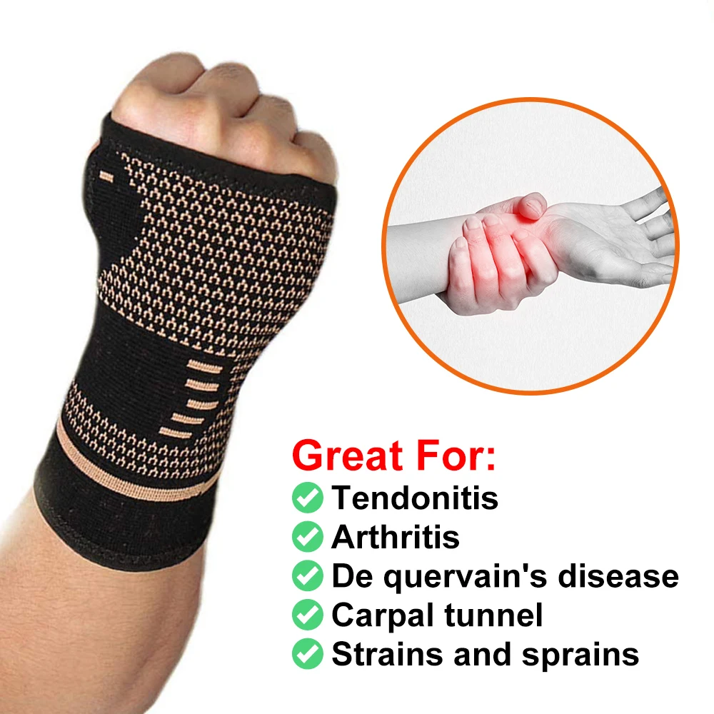 Nylon Wrist Support Professional Gym Wristband Sport Safety Compression Glove Gym Wrist Guard Arthritis Sleeve Palm Hand Bracer