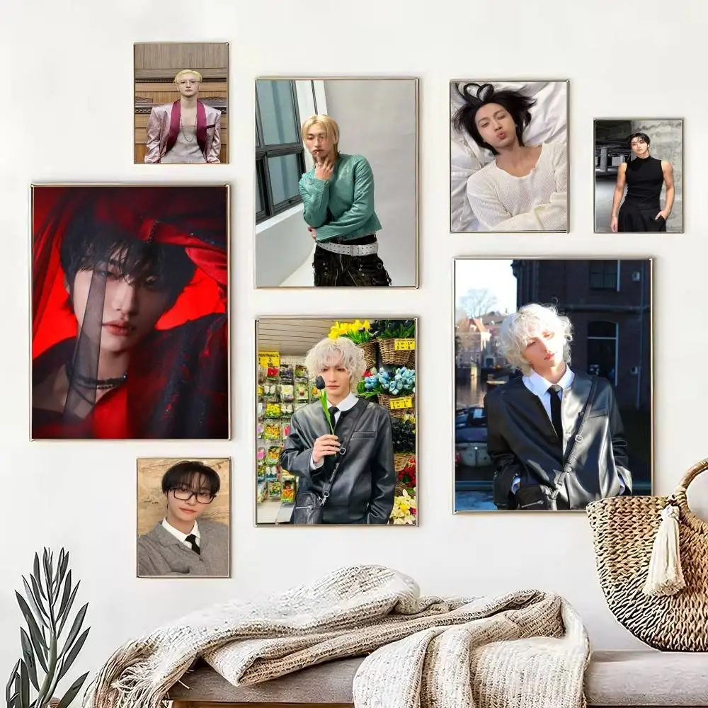 Popular Boy Band A-ATEEZ Seonghwa  Poster High Quality Dorm Living Room Aesthetic Wall Decoration Painting Stickers Gift