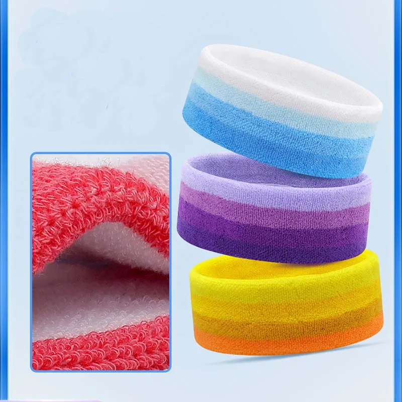 

Autumn Sports Dopamine Cotton Headband for Men Sweat Absorbing Breathable Running Fitness Unisex Adult & Kids Multi-Color Design