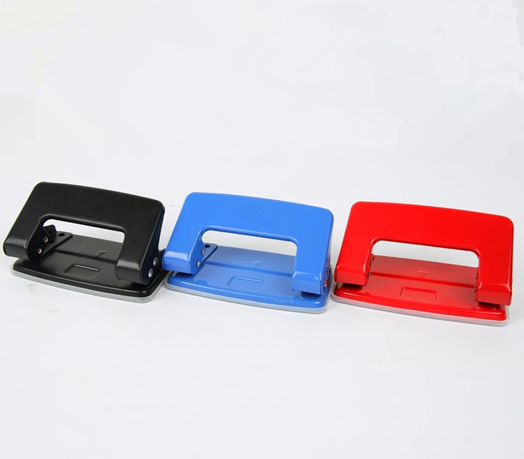 Factory Price Colorful Office Two Holes Puncher Metal Small Hole Punch