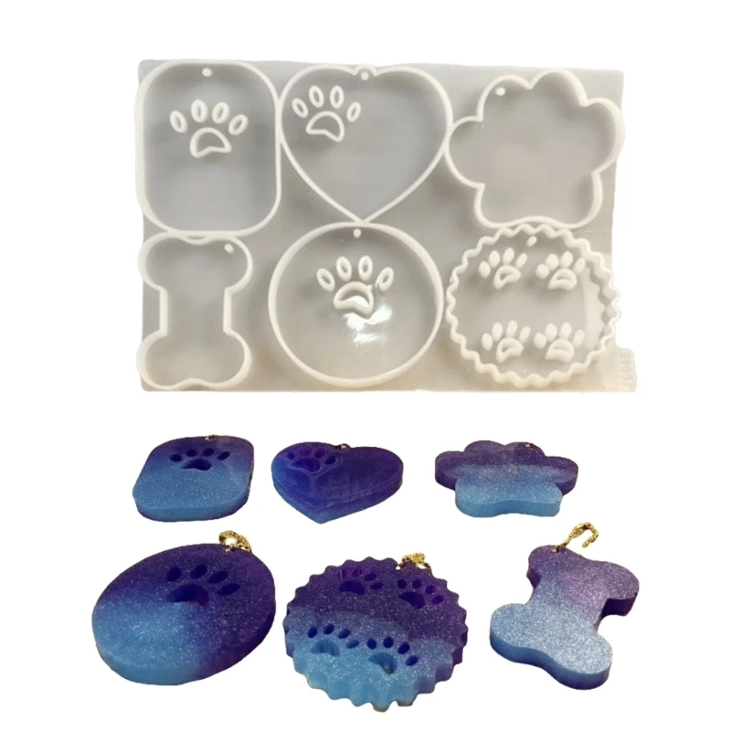 

Lovely Pet Dog Silicone Keychain Mold for Jewelry Craft Pendant Making Tool