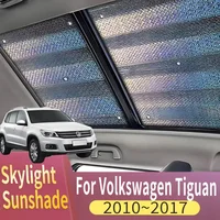 Parasol de techo solar adecuado para Volkswagen VW Tiguan 5N 2010 ~ 2017 2015 2016, protector térmico de techo panorámico para coche, parasol de ventana Anti-UV