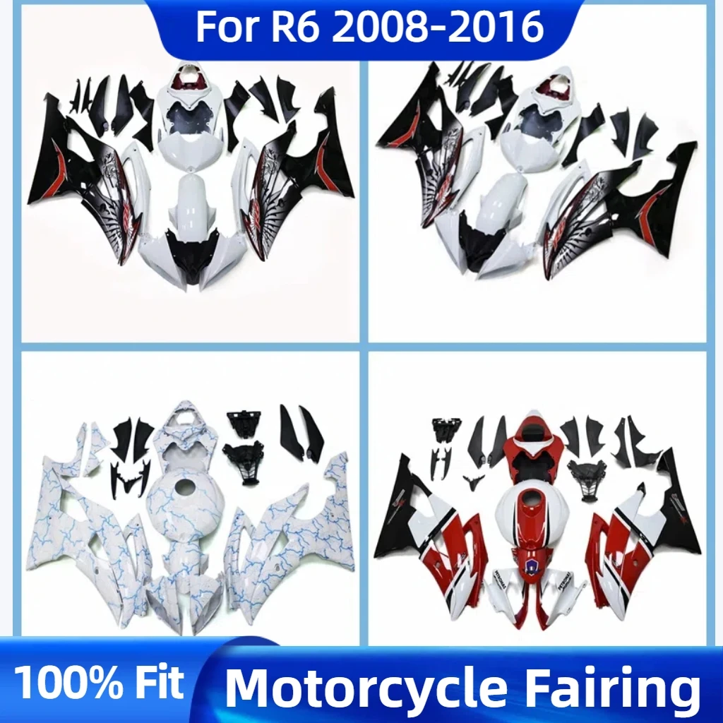 YZF R6 2008 2009 2010-2016 Fairing Kit Motorcycle for Yamaha YZF R 6 08 09 10 11 12 13 14 15 16 Customizable Injection Fairings