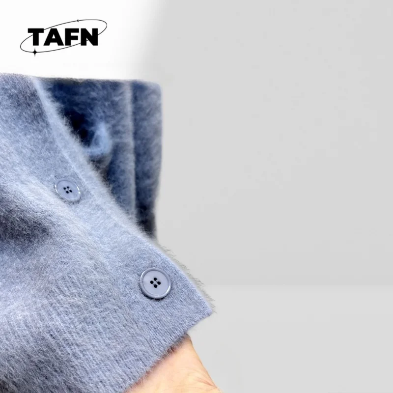 Cardigan clássico de caxemira feminino – design vintage para configurações casuais em 2025 passeios casuais de caxemira retrô feminino AC3002