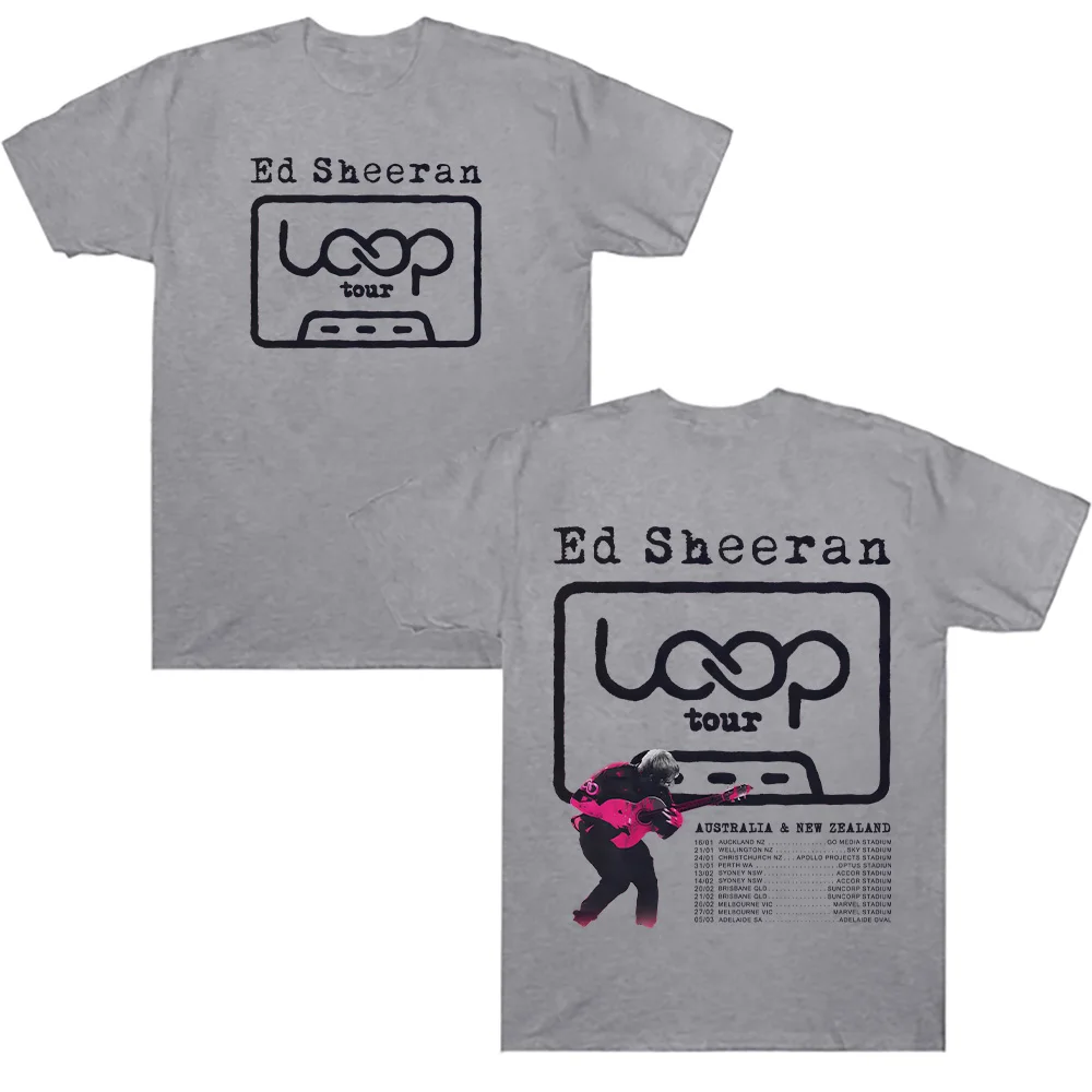 Ed Sheeran LOOP Tour T Shirts Cotton Men Women Summer T-shirts NEW Fashion Loose Unisex Streetwear Hip Hop Graphic Clothing Y2K image 4