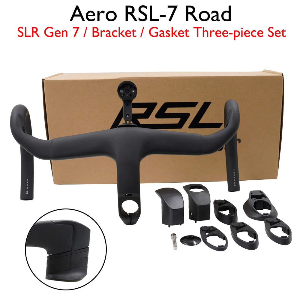 

RSL 7th generation carbon fiber road handlebar, integrated bicycle handlebar, 1:1, 28.6mm, aerodynamic design, Di2, 380-440mm