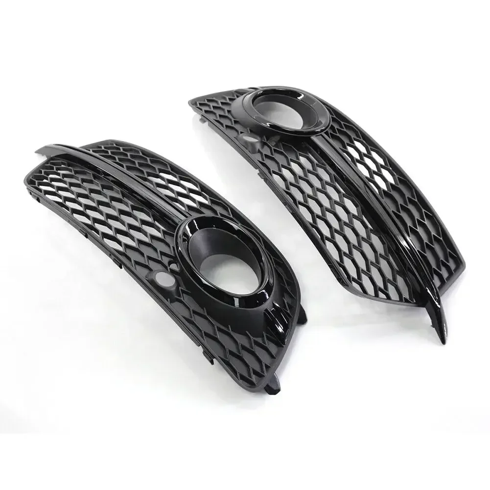 Front Fog Light Lamp Lower Cover Grille For Audi Q5 Sport S-line 2013 2014 2015 2016 2017 Honeycomb Grill 8R0807681S,8R0807682N