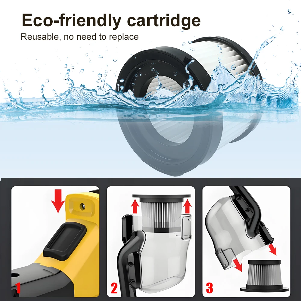 Handheld Mini Vacuum Cleaner Cordless Electric Large Suction Dust Cleaner Rechargeable Car Vacuum Cleaner (for Dewalt Battery)