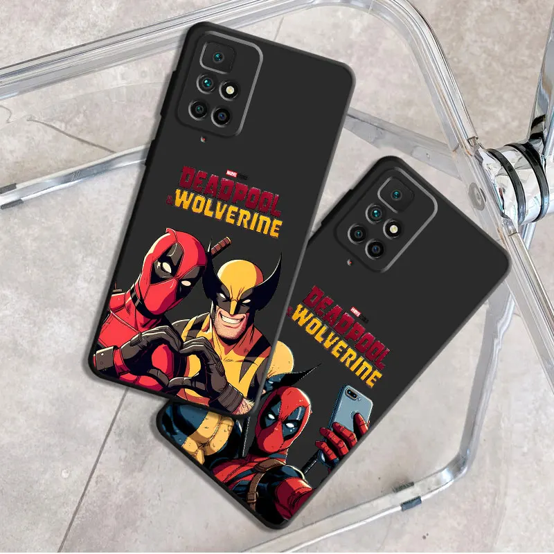 Coque de téléphone Marvel Deadpool Wolverine pour Xiaomi Redmi, étui en TPU souple, cool, 12 A2 A1 Plus 10A 10C K40s K60 10 9 12C 9C 9A K40 Pro K50