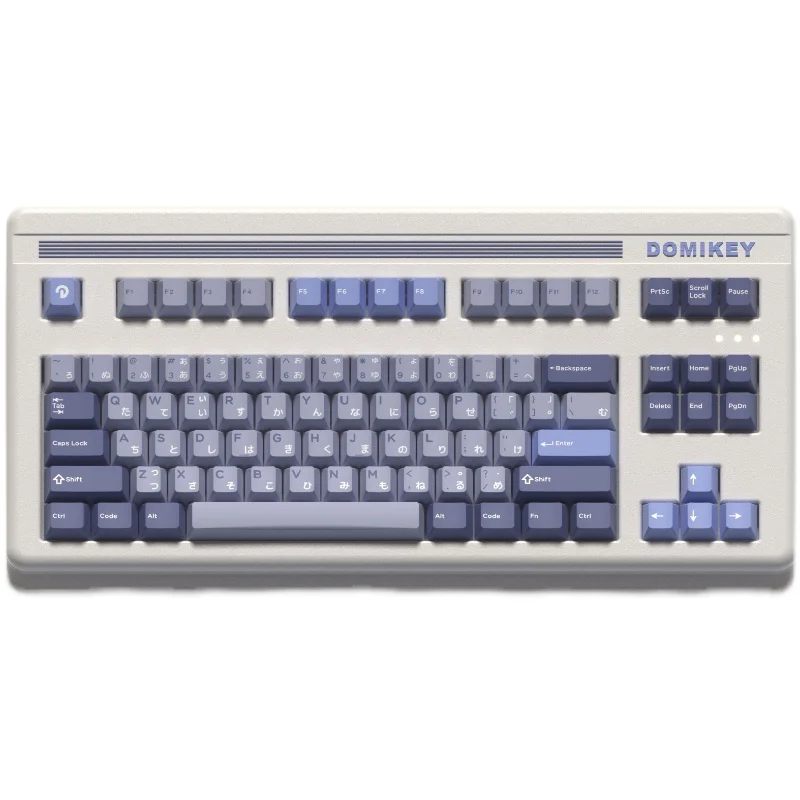 Imagem -05 - Domikey-keycaps Abs para Teclado Mecânico Tiro Duplo Tiro Triplo Perfil Cereja Japonês Jogo de Cores Azul e Roxo