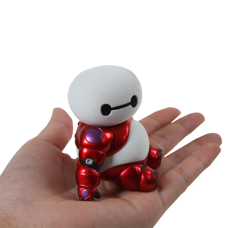 Big Hero 6 Action Figure Fluffy Puffy Baymax Intelligent Robot Collectible Model Children Birthday Gift Toys Bandai Genuine