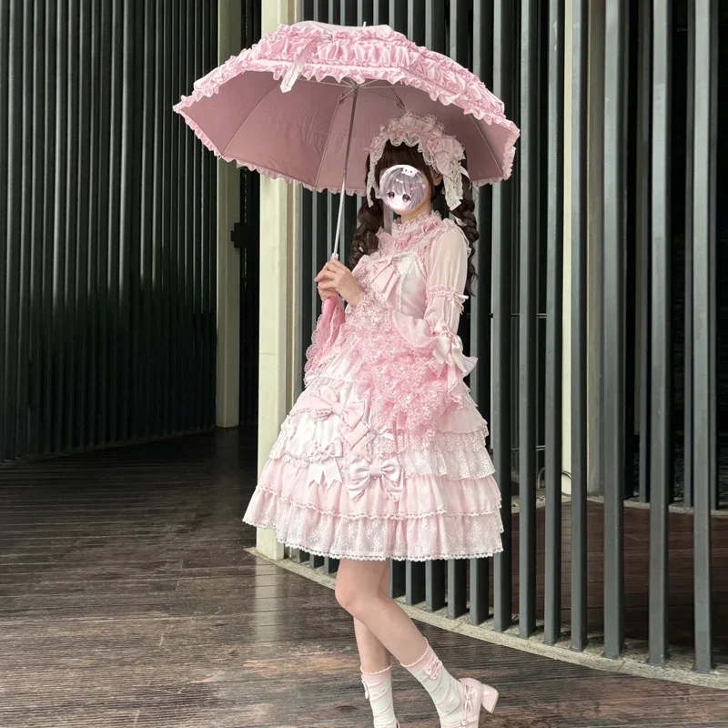 

Modern Lolita Umbrellas Long Handle Nordic Reinforced Rain Umbrellas Windproof Strong Household Merchandises Parapluies LLUM