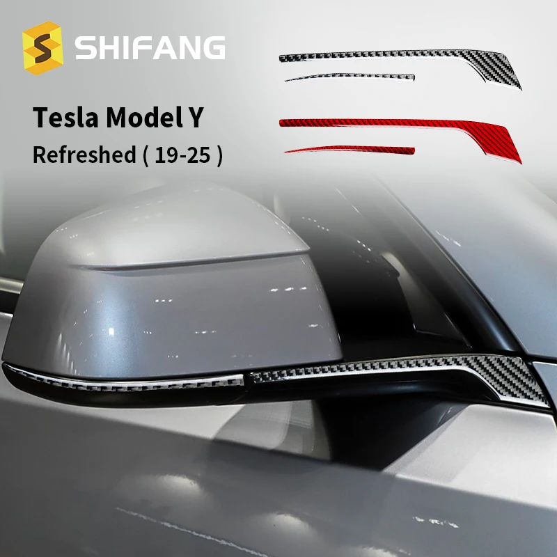 

Настоящая мягкая наклейка на зеркало заднего вида из углеродного волокна для модели Y 2025 года, обновление, высококлассная, устойчивая к царапинам, простая в установке, новая