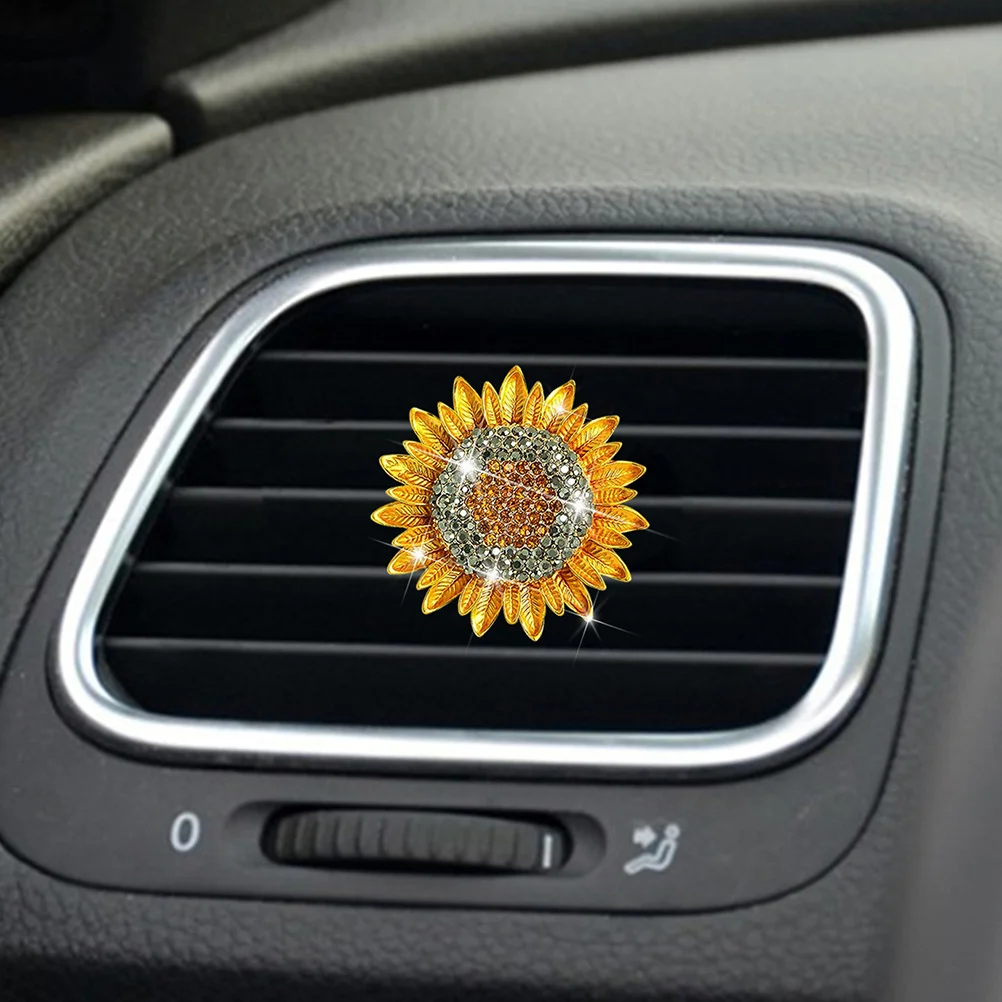 

2pcs Air Freshener Clips Sunflower Scented Vent Clip For Car Interior Decor Aroma Diffuser Car Accessories Women Travel Home