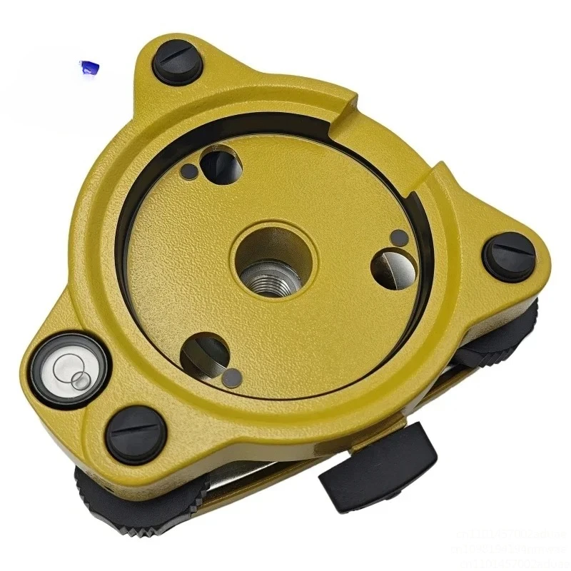 Tribrach أصفر عالي الجودة بثلاثة فك بدون هبوط بصري متوافق مع مسح المحطة الإجمالية #3