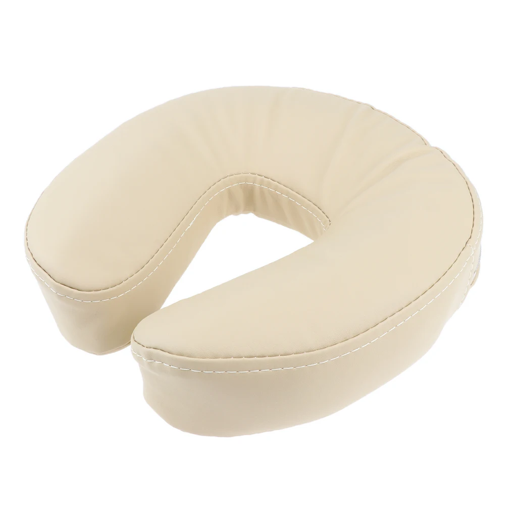 1 Piece Comfortable Sponge U Shape Face Down Pillow Neck Support Cradle Cushion Pad for Massage Table Salon Bed, 26 x 25 x 7 cm