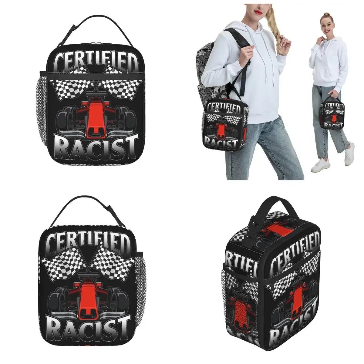 Insulated Lunch Tote Bag Certified Funny Racer Lover Merch Food Box New Arrival Cooler Thermal Bento Box For School