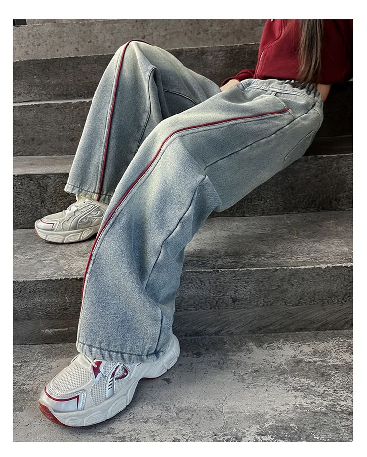 Markendesign Kinder Verdickte Winter-Warmjeans für Mädchen, Lose Gerade Kaschmir-Gefütterte Jeanshosen, Isolierte Denim-Hosen für Kinder – Detail 6