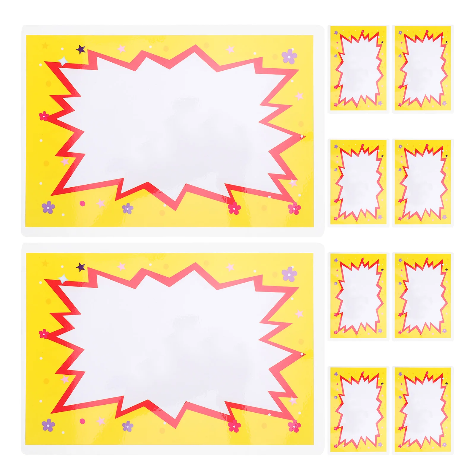 

10Pcs Price Tags Display Signs Bright Color Practical Retail Price Labels for Supermarkets Malls Vegetable Markets