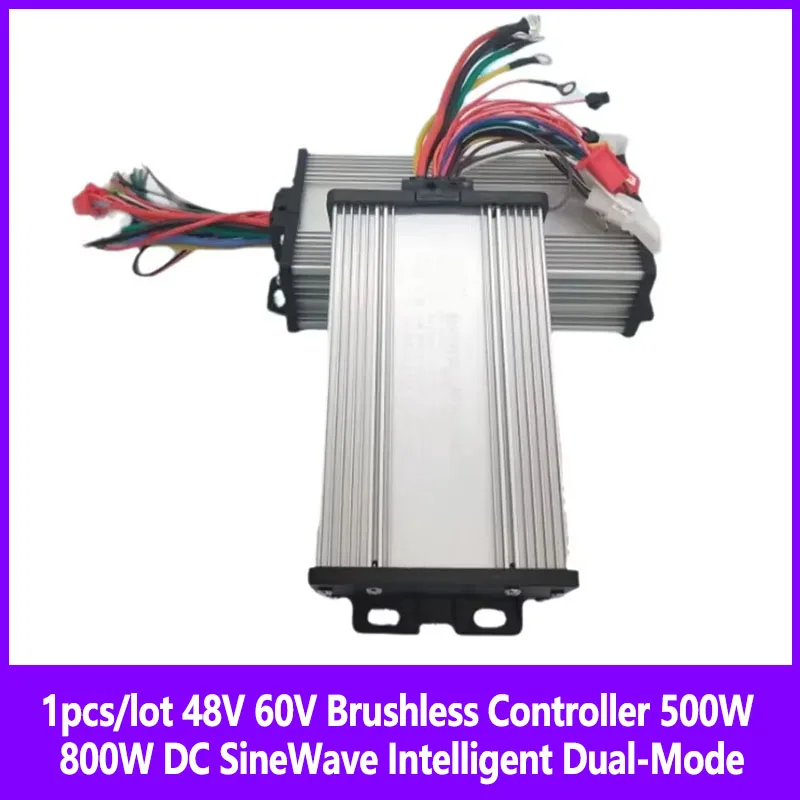 

1pcs/lot 48V 60V Brushless Controller 500W 800W DC SineWave Intelligent Dual-Mode Speed Regulator with self-learning