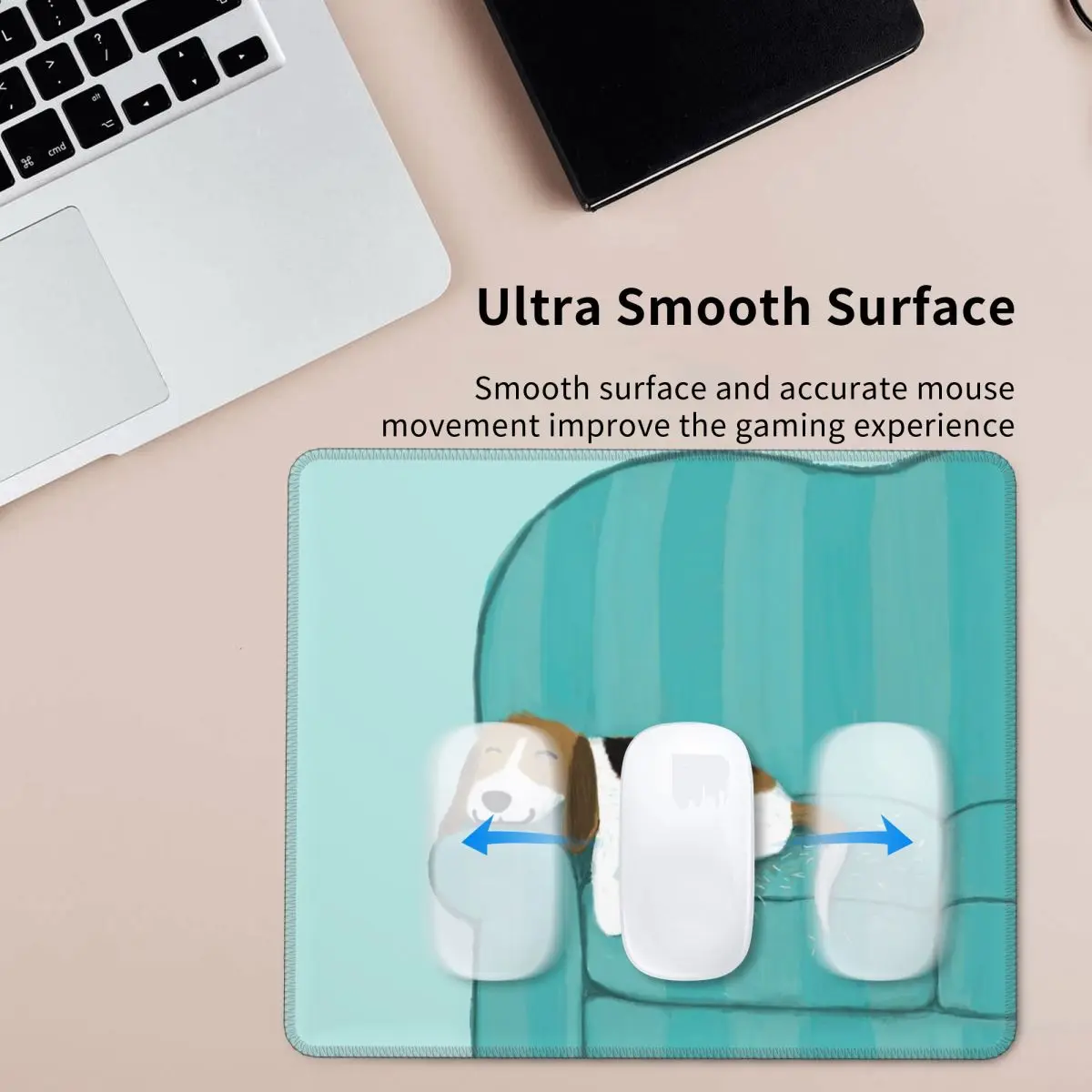 Happy Couch Dog Cute Beagle Mouse Pad Computer Keyboard Mouse Mat Gamer Laptop Desk Mat Office Table Mats