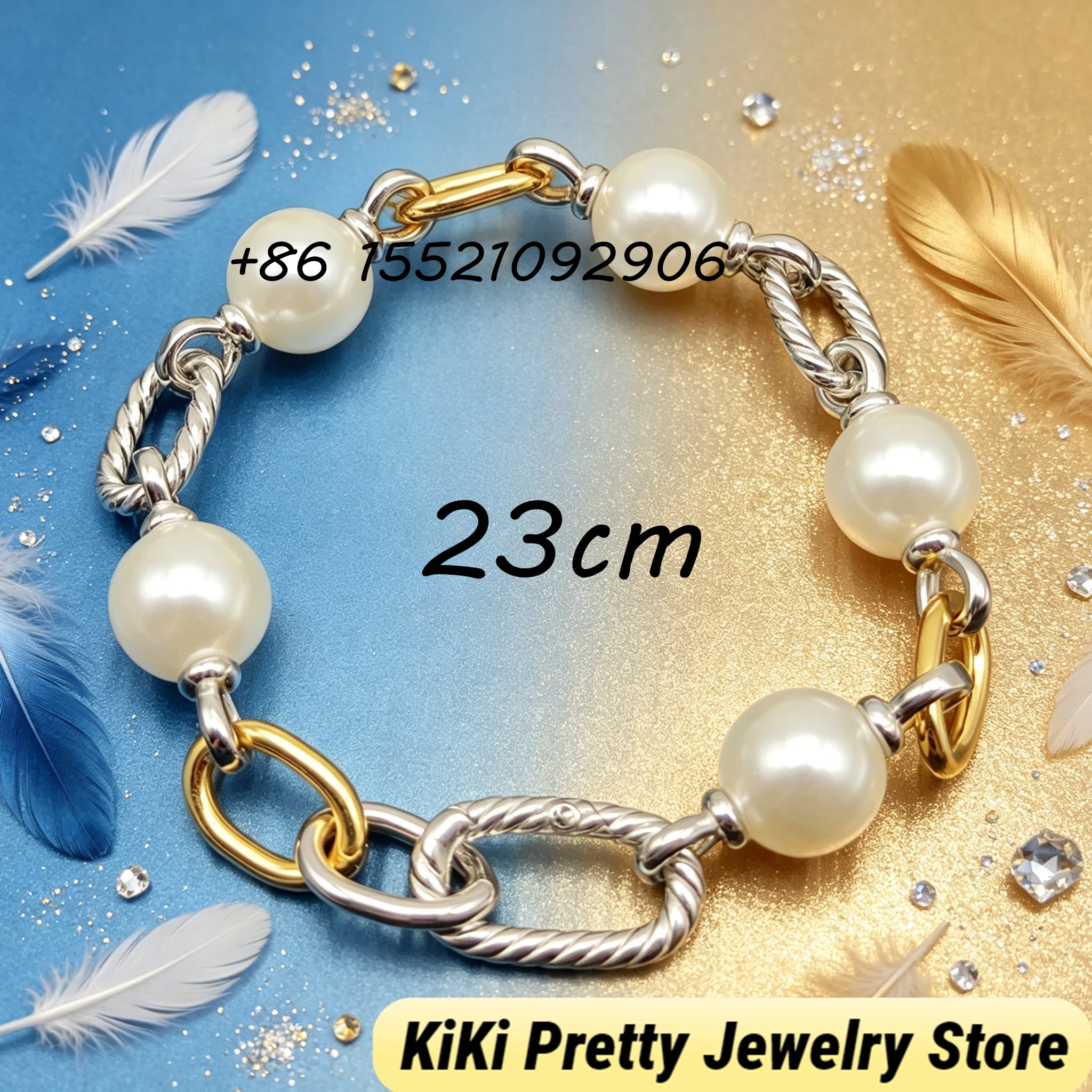 

2026 New Dav High-Quality Bracelet Series Fashion Dainty Sparkling Rhinestone Beaded Bracelet Elegant Wrist Jewelry for Women Party Daily Decoration