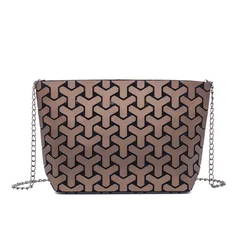 Borsa a tracolla a catena da donna sac Borse a tracolla geometriche alla moda Borse a tracolla pieghevoli semplici per pochette da donna borsa da sera bolso