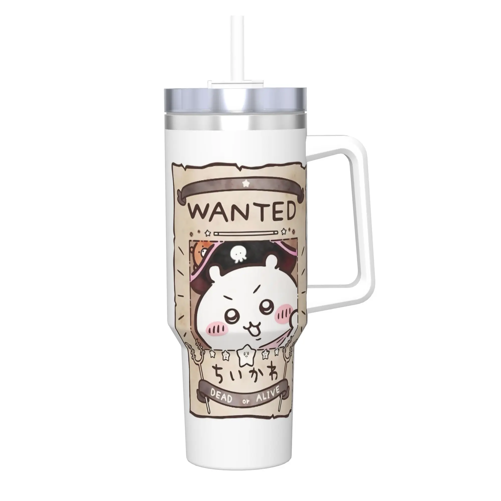 Stainless Steel Tumbler Chiikawas Wanted Dead Or Alive Manga Thermal Cups  Keep Heat Hot Drinks Mugs Cup Camping Water Bottle
