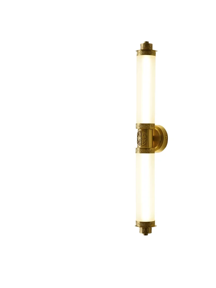 

New Chinese all-copper wall lamp creative TV background wall entrance aisle bedside lamp line chandelier