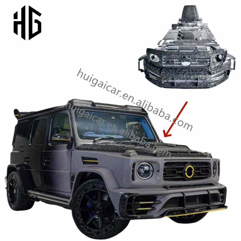

2025 W464 Facelift Msy Style Body Kit For Benz G Class P900 P850 Dry Carbon Front Engine Hood Car Bumpers Lip Grill Assembly
