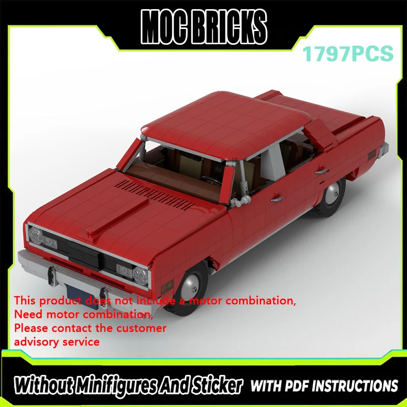 

City Car Model MOC Building Bricks American Compact Family Car Modular Technology Gifts Holiday Assemble Children Toys Suit