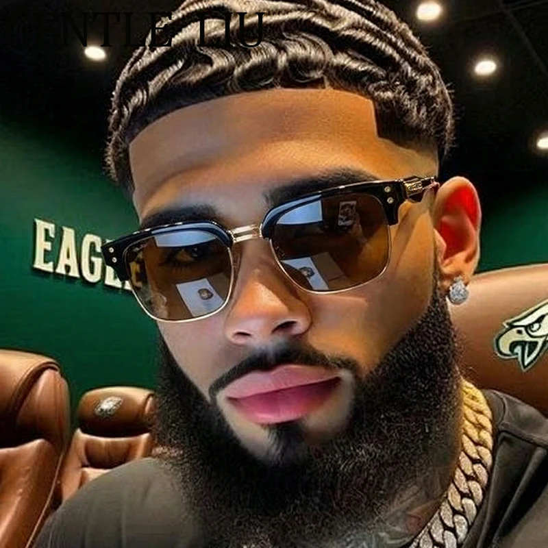 

Classic Square Sunglasses Men 2026 Luxury Brand Designer Steampunk Vintage Change Color Sun Glasses Male Retro Driving Shades