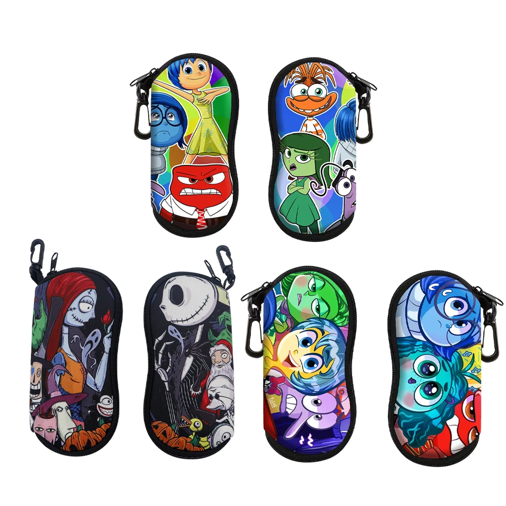 Glasses Case Funny Cartoon Movie Portable Zipper Glasses Case Portable Unglasses Cover Glasses Storage Case 1pc