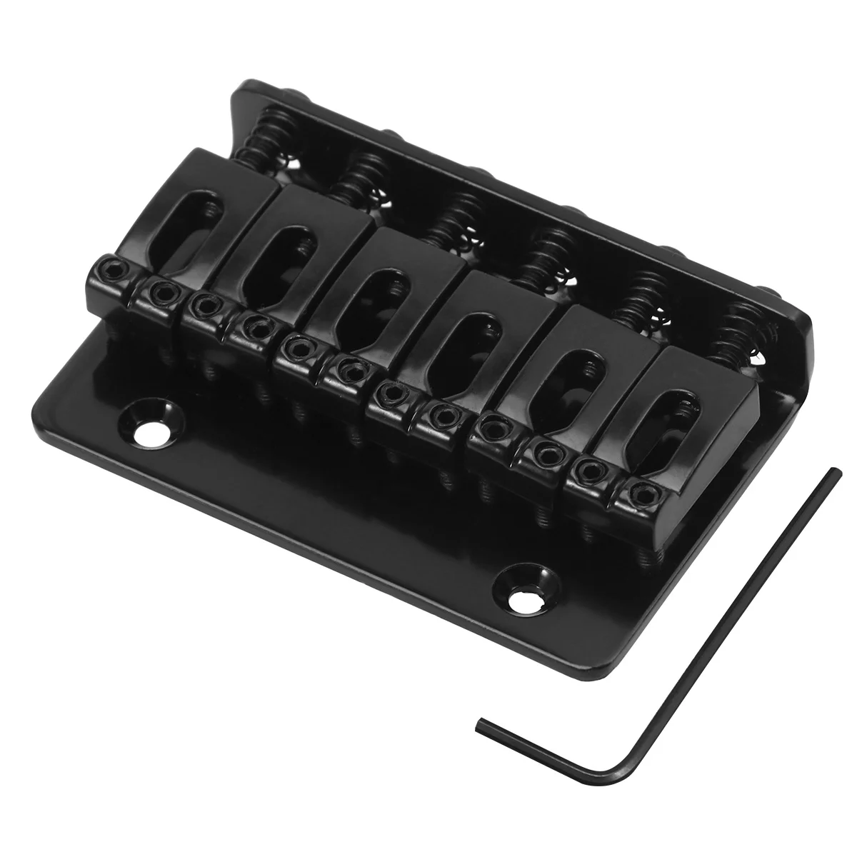 

65Mm Fixed Saddle Plate For Electric Accessories Parts Black Durable Steel Top Loading Fully Adjustable Intonation Height Comes