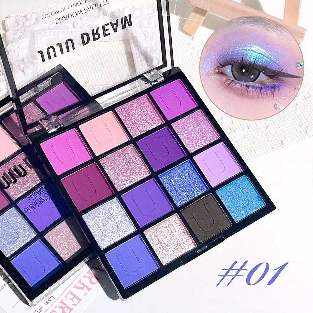 16色のアイシャドウパレット：恋、マーメイド、魅惑の森、マット＆グリッター、音楽祭メイクアップ化粧品
