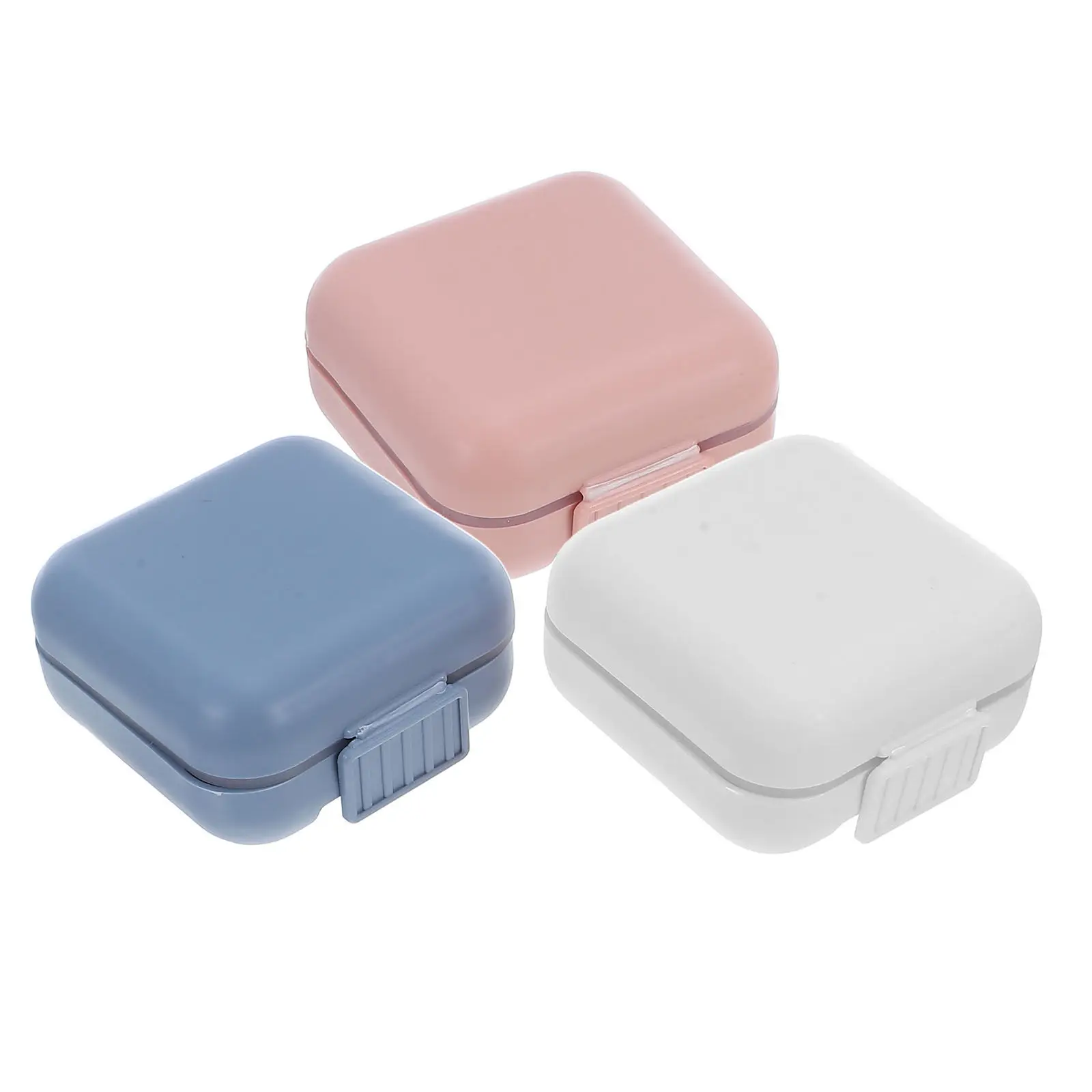 3Pcs Travel Medicine Box Compact Airtight Pill Organizer with 5 Compartments for Pocket Purse Vitamin Storage Medication Box