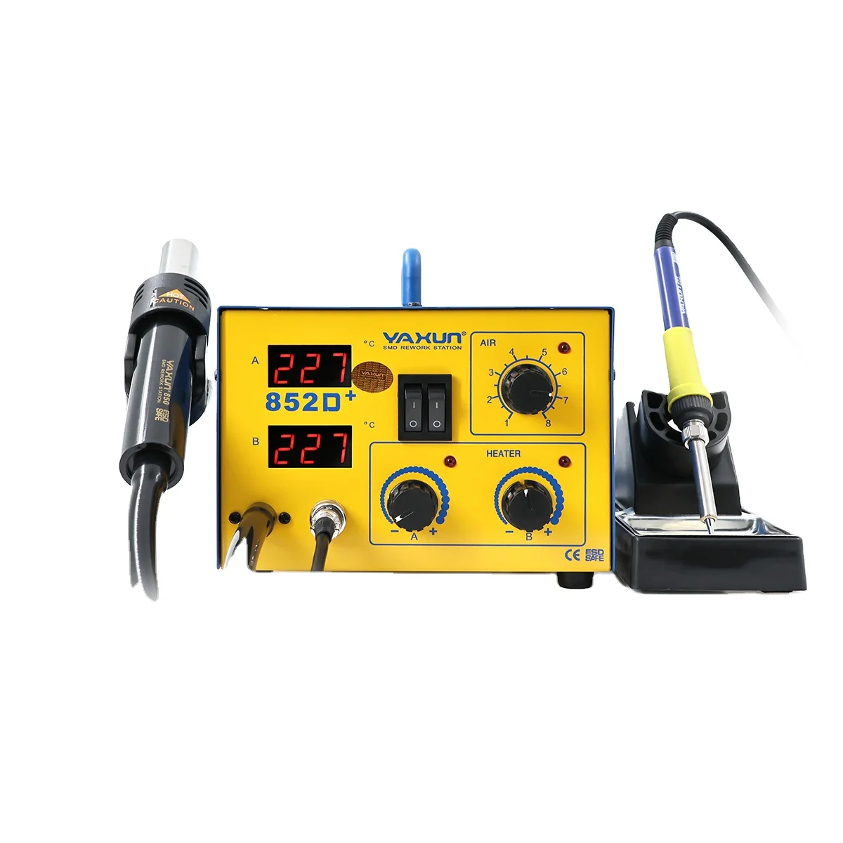 

YAXUN YX-852D+ Hot Air Gun and Soldering 2 in 1 SMD Rework Station for Electronic Mobile Phone Repair