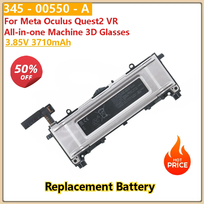 

345 - 00550 - A Battery 3.85V 3710mAh for Meta Oculus Quest2 VR All-in-one Machine 3D Glasses High Quality