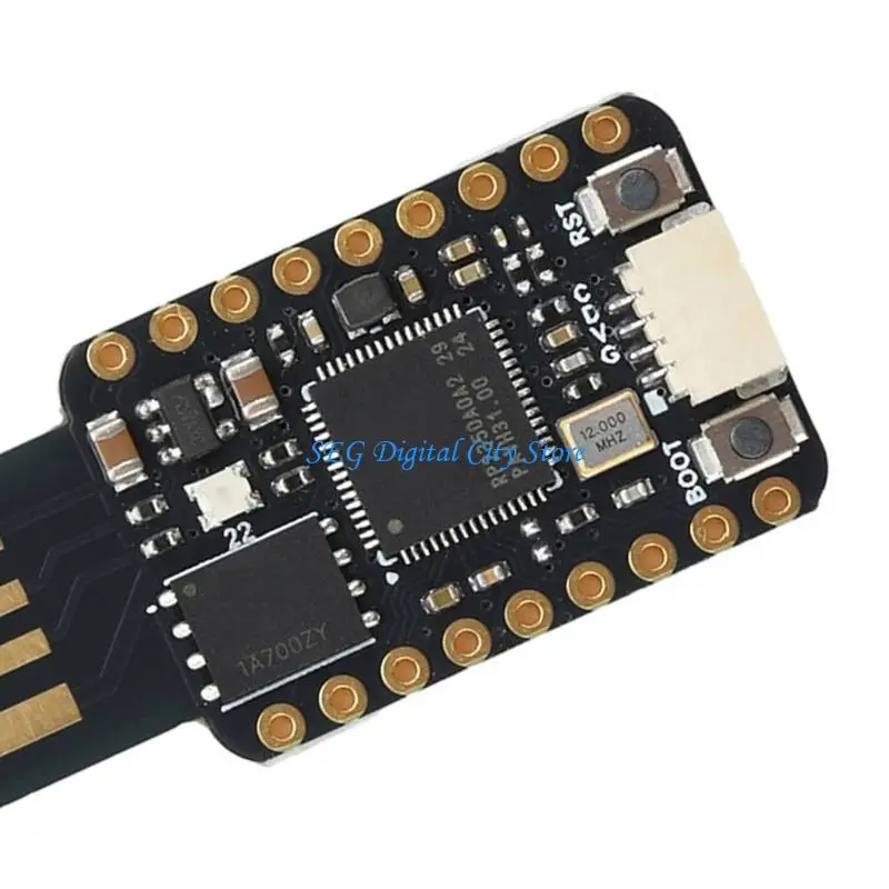 U75B Small Microcontroller Board with 29 GPIO, 4MB Storage, and Side Through-Hole Layout for Electronics Study Projects