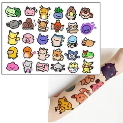 30Pcs/set Pokemon Temporary Tattoo Stickers Cartoon Waterproof Pikachu Sticker For Funny Christmas Birthday Gift